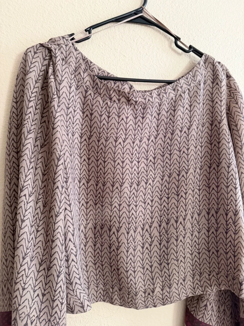 Free People Crop Bell Sleeve Blouse